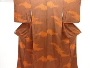 アンティーク　錦紗雲に疋田模様着物